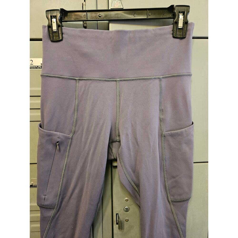 Athleta athletic workout cropped leggings dark gray
size XS